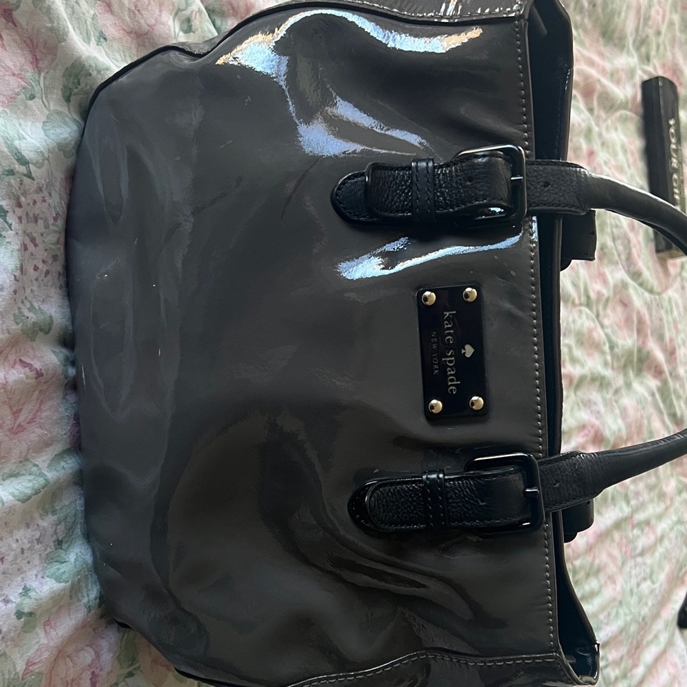 Kate Spade Glossy Gray Tote